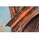 Kovový obraz 80x80 Pomarančová Eiffelovka