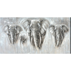 Maľovaný originál 200x100 Divoké slony