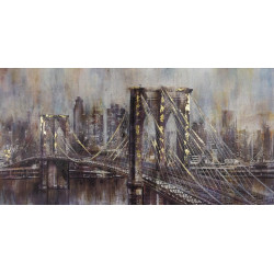 Maľovaný originál 140x70 Brooklyn Bridge