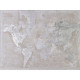 Maľovaný originál 90x120 Mapa sveta