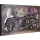 Kovový obraz 80x40 Vintage car