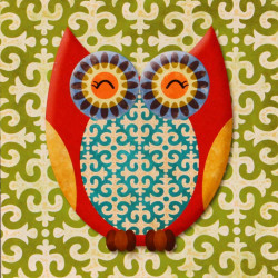 Obraz na plátne 28x28 Colorful owl