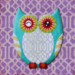 Obraz na plátne 28x28 Colorful owl 3