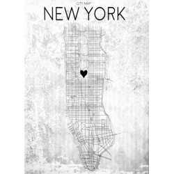 Obraz na plátne 50x70 Mapa NY