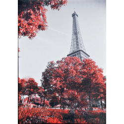 Obraz na plátne 50x70 Eiffelovka v červenej