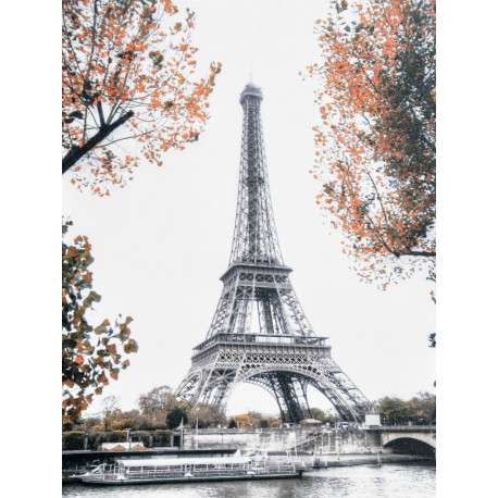 Obraz na plátne 75x100 Eiffelova veža na jeseň